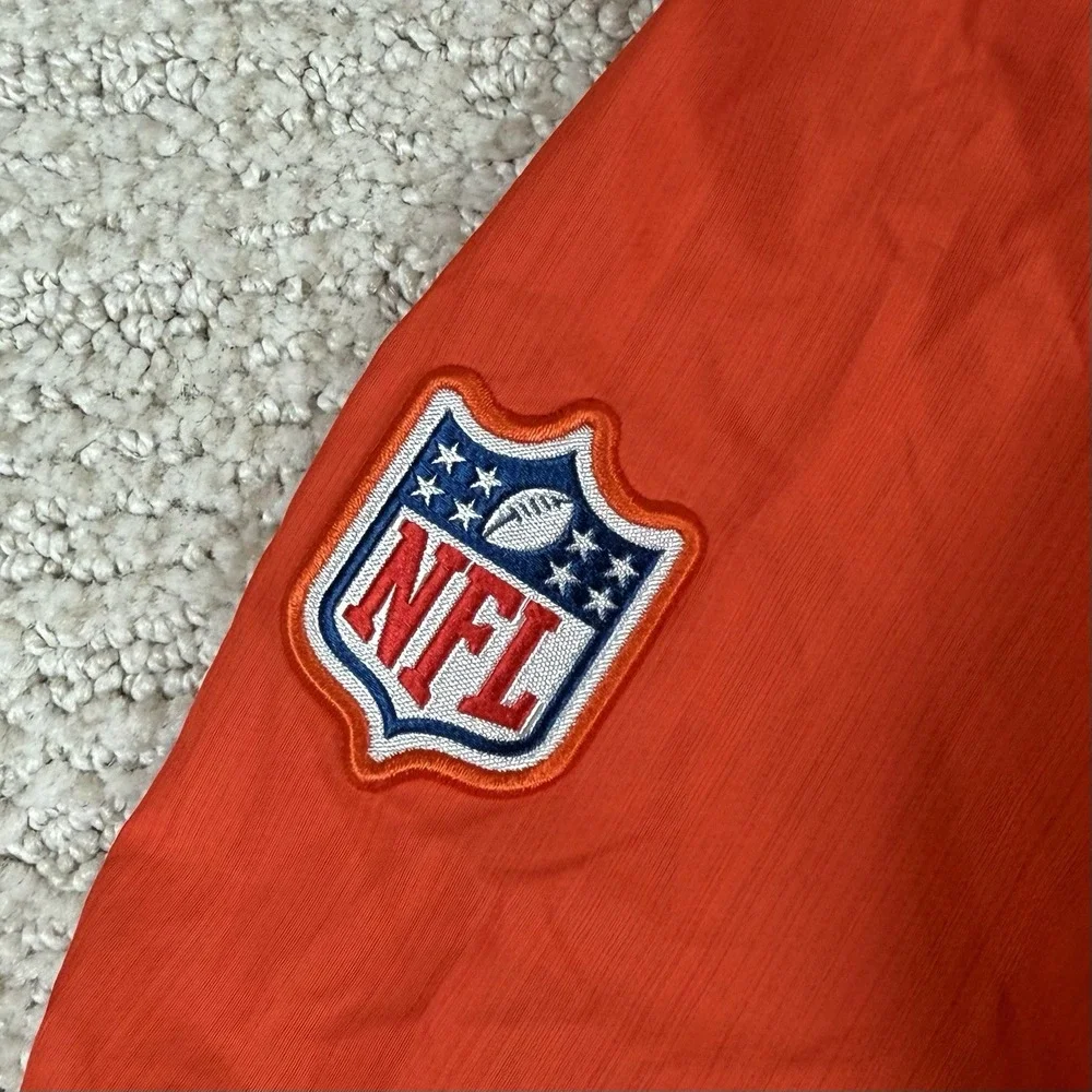 Nike Men's Medium Cleveland Browns On Field Orange 1/4 Zip Pullover Windbreaker